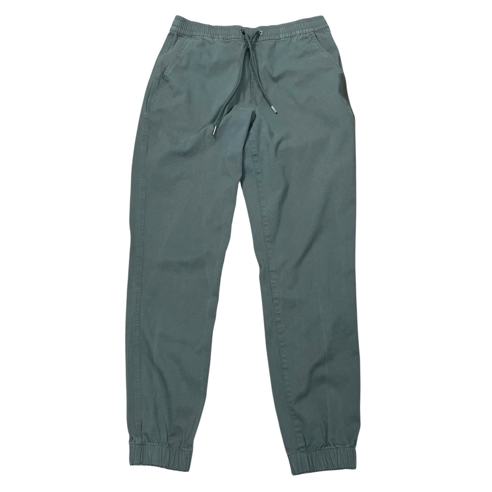 American Tall Twill Stretch Joggers WOMENS M TALL Green Pullon Casual Pants